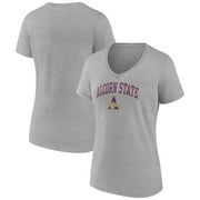 Women's Fanatics Branded Gray Alcorn State Braves Campus V-Neck T-Shirt