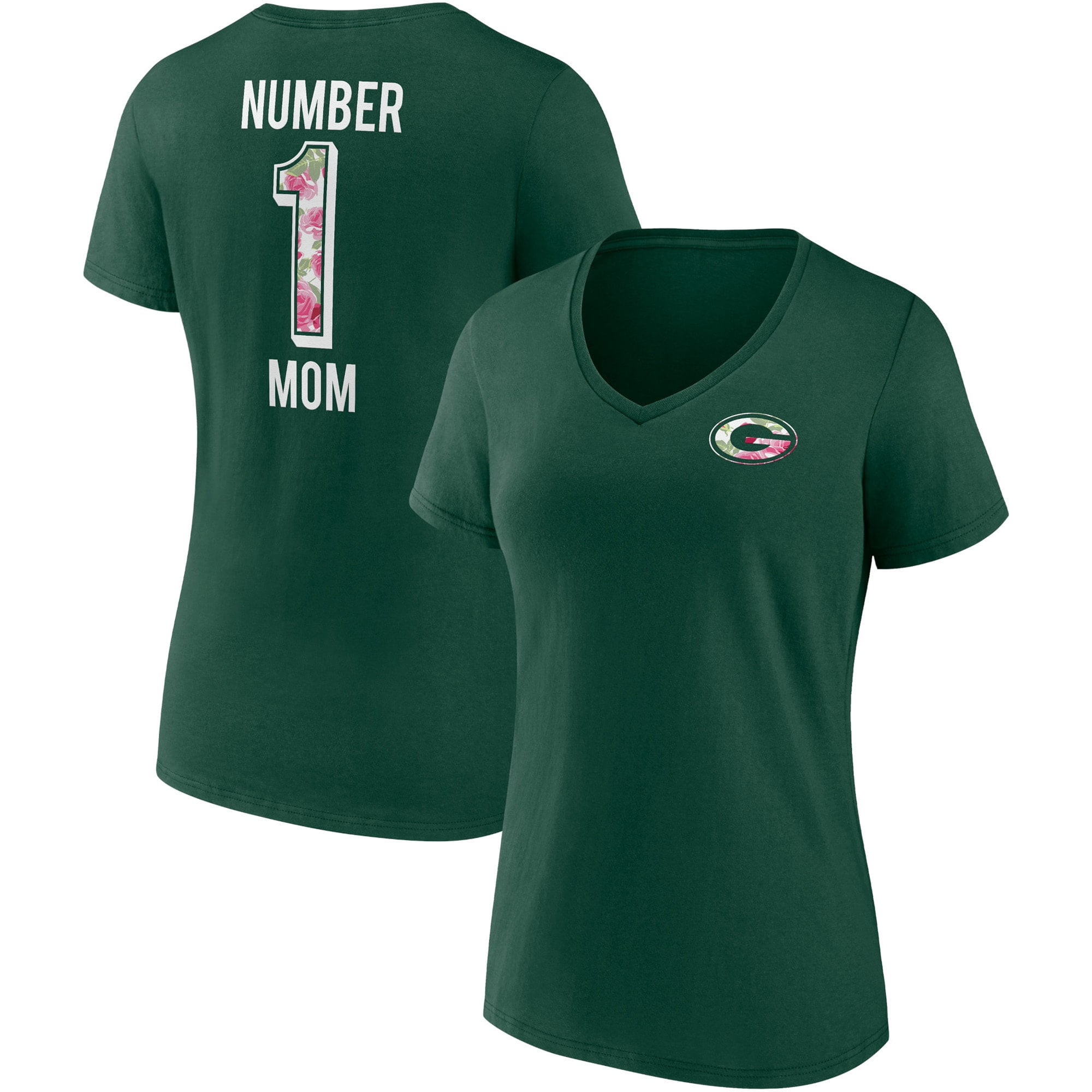 Women's Green Bay Packers KIYA TOMLIN White Tri-Blend V-Neck T