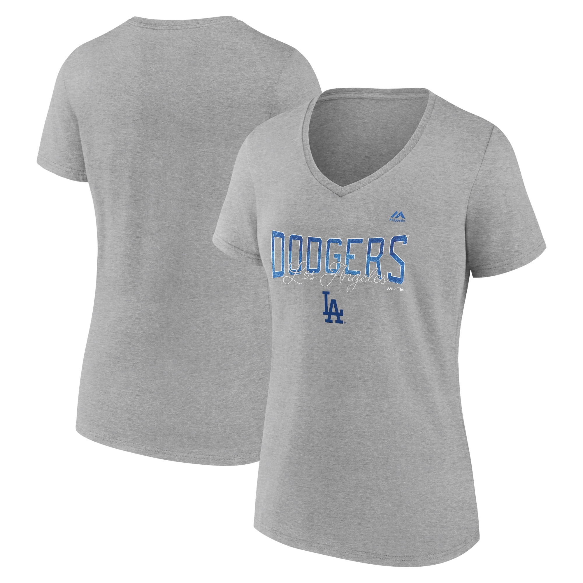 Women s fanatics branded heather gray los angeles dodgers score from