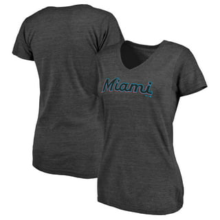 MLB Productions Youth Heathered Gray Miami Marlins Team Baseball Card T-Shirt Size: Large