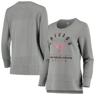 Women's Antigua Black Chicago Bulls Victory Crewneck Pullover Sweatshirt Size: Medium