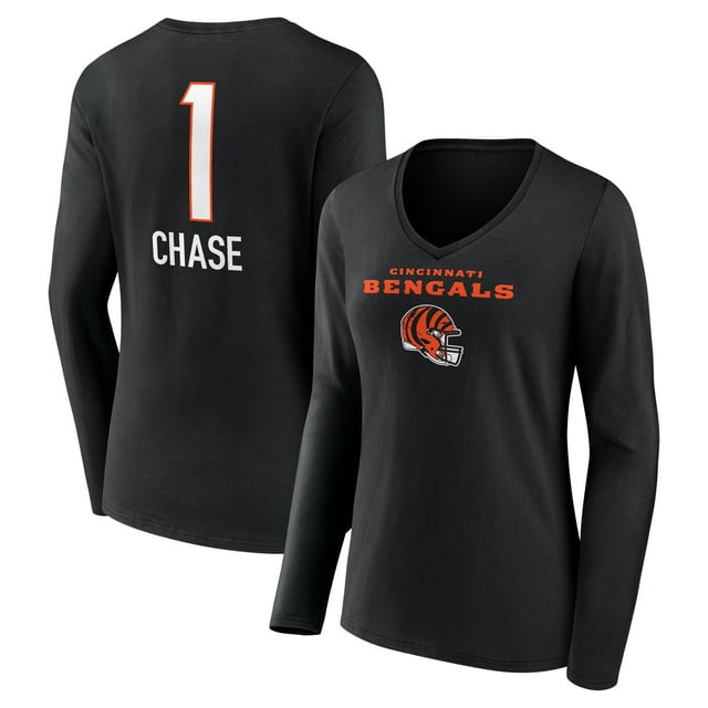 Women's Fanatics Branded Ja'Marr Chase Black Cincinnati Bengals Team