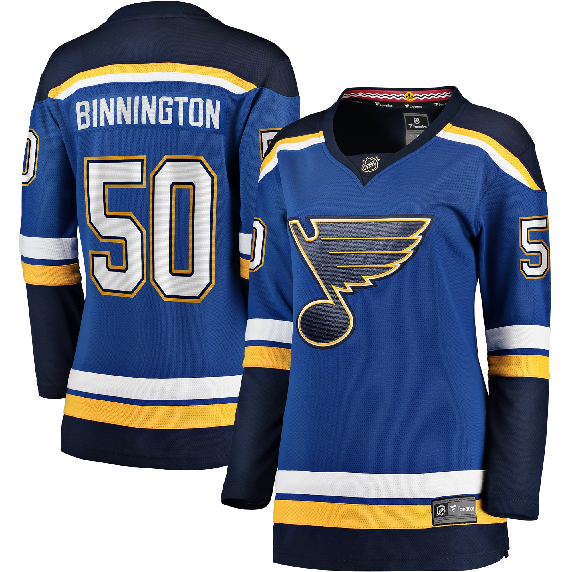 Women's Fanatics Branded Jordan Binnington Blue St. Louis Blues Home