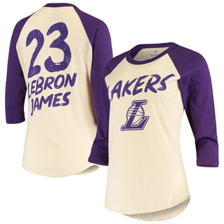 Los Angeles Lakers Fanatics Branded Women's Baseline Spirit Jersey V-Neck T- Shirt - Purple