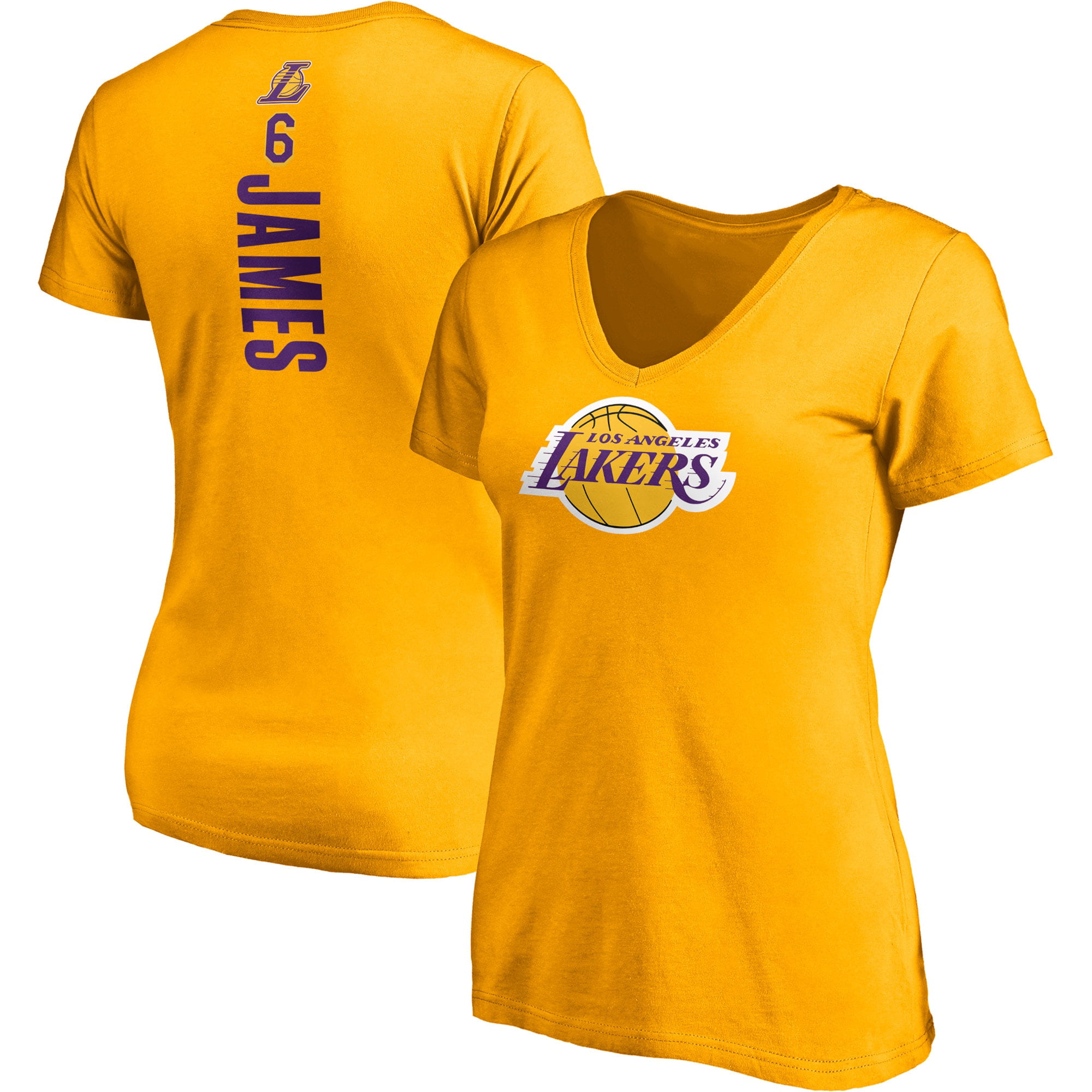 Women's Fanatics Branded LeBron James Gold Los Angeles Lakers Logo