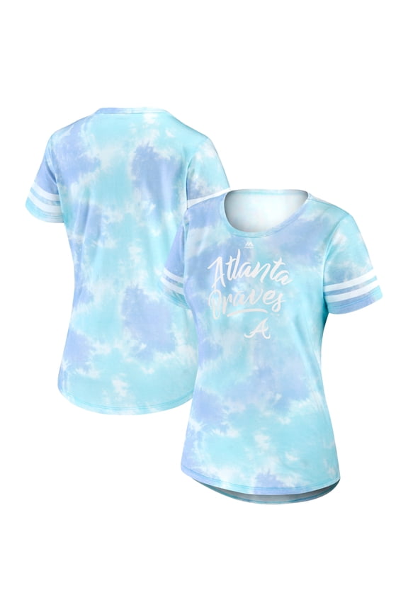 Women's Fanatics Branded Mint Atlanta Braves Hustle and Win Scoop Neck T-Shirt