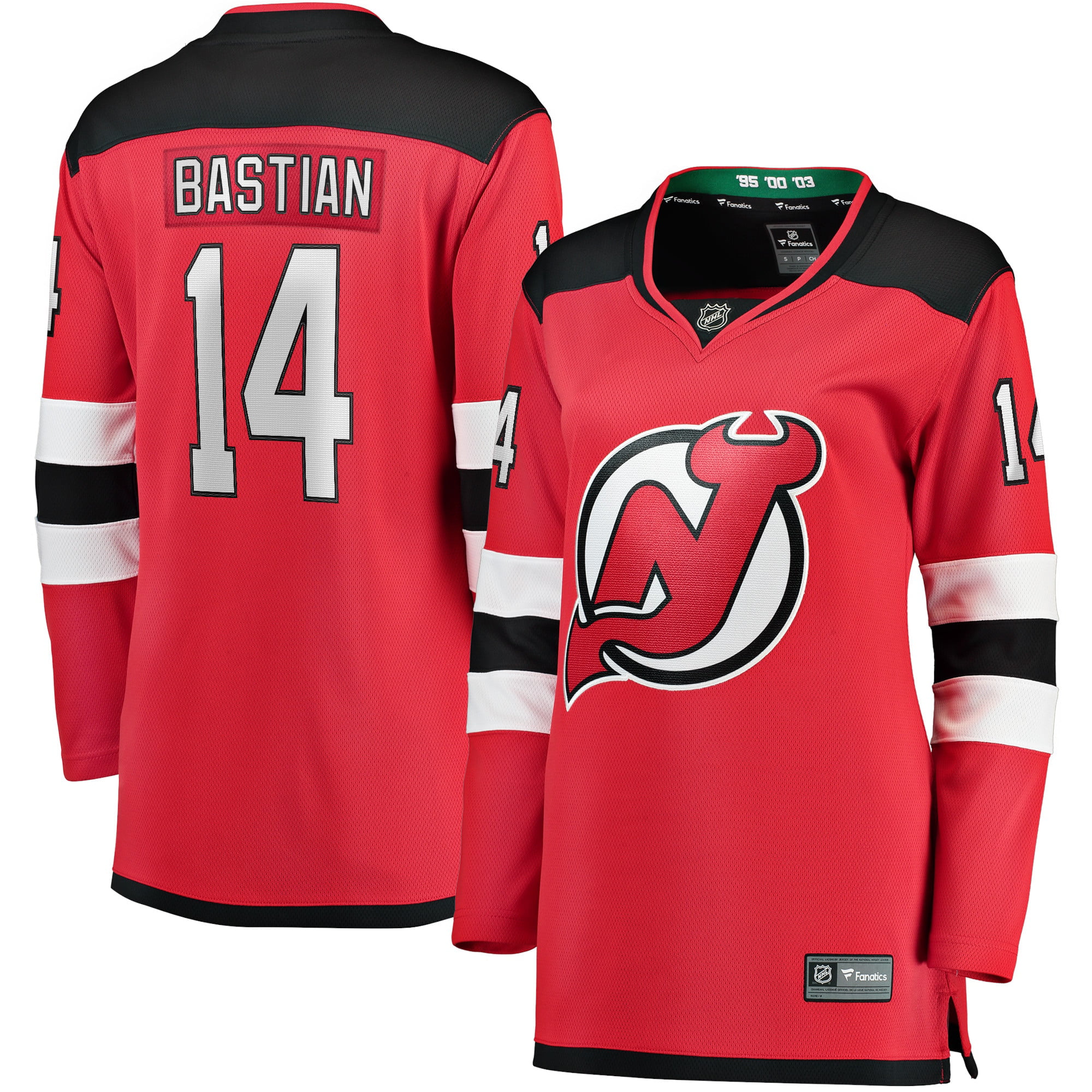 Women's Fanatics Branded Nathan Bastian Red New Jersey Devils Home Team ...