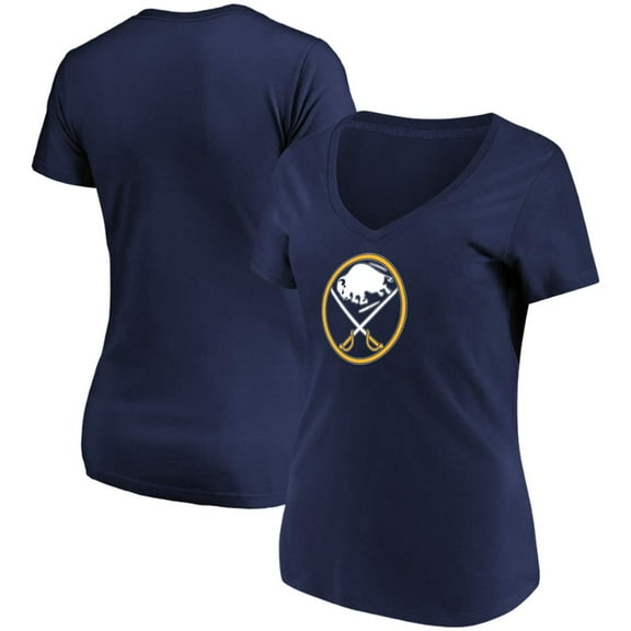 Women's Fanatics Branded Navy Buffalo Sabres Top Ranking V-Neck T-Shirt