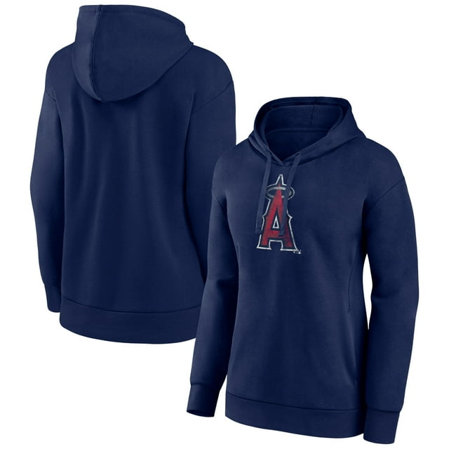Women's Fanatics Navy Los Angeles Angels Distressed Team Pullover