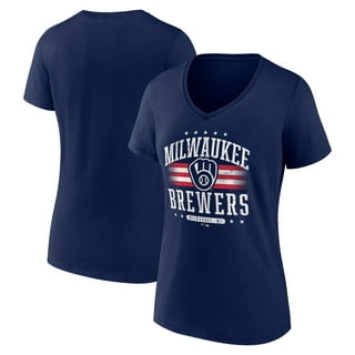 47 Brand Milwaukee Brewers Women's Dreamer Frankie T-Shirt - Navy - MODA3