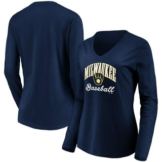 47 Brand Milwaukee Brewers Women's Dreamer Frankie T-Shirt - Navy - MODA3