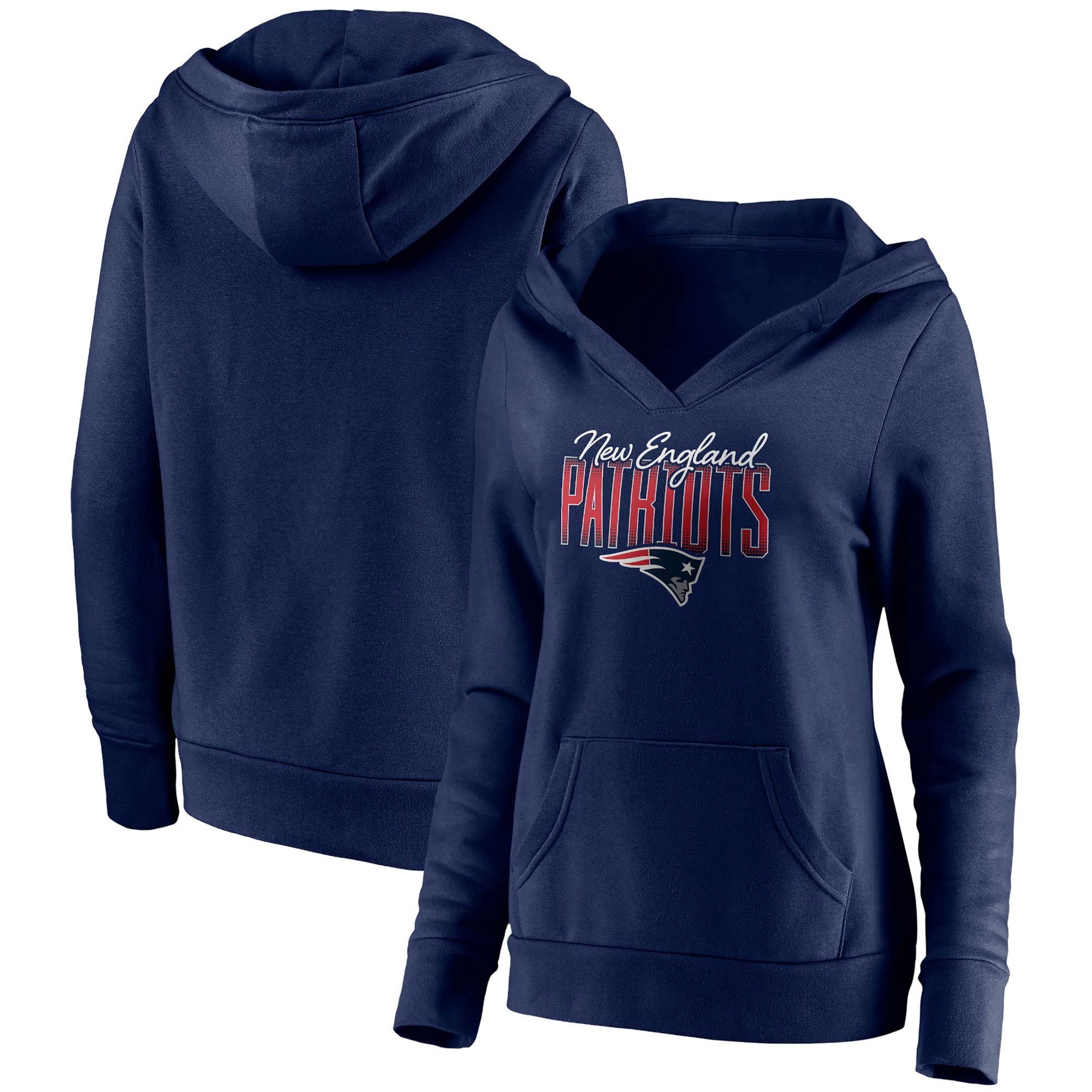 New England Patriots Fanatics NFL Hoodie - 2XL Grey Cotton Blend