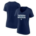 Women's Navy New York Yankees Yanks Universe VNeck TShirt