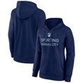 Women's Fanatics Navy Sporting Kansas City Team Shielded Pullover