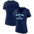 Women's Navy Tampa Bay Rays Heart and Soul VNeck TShirt