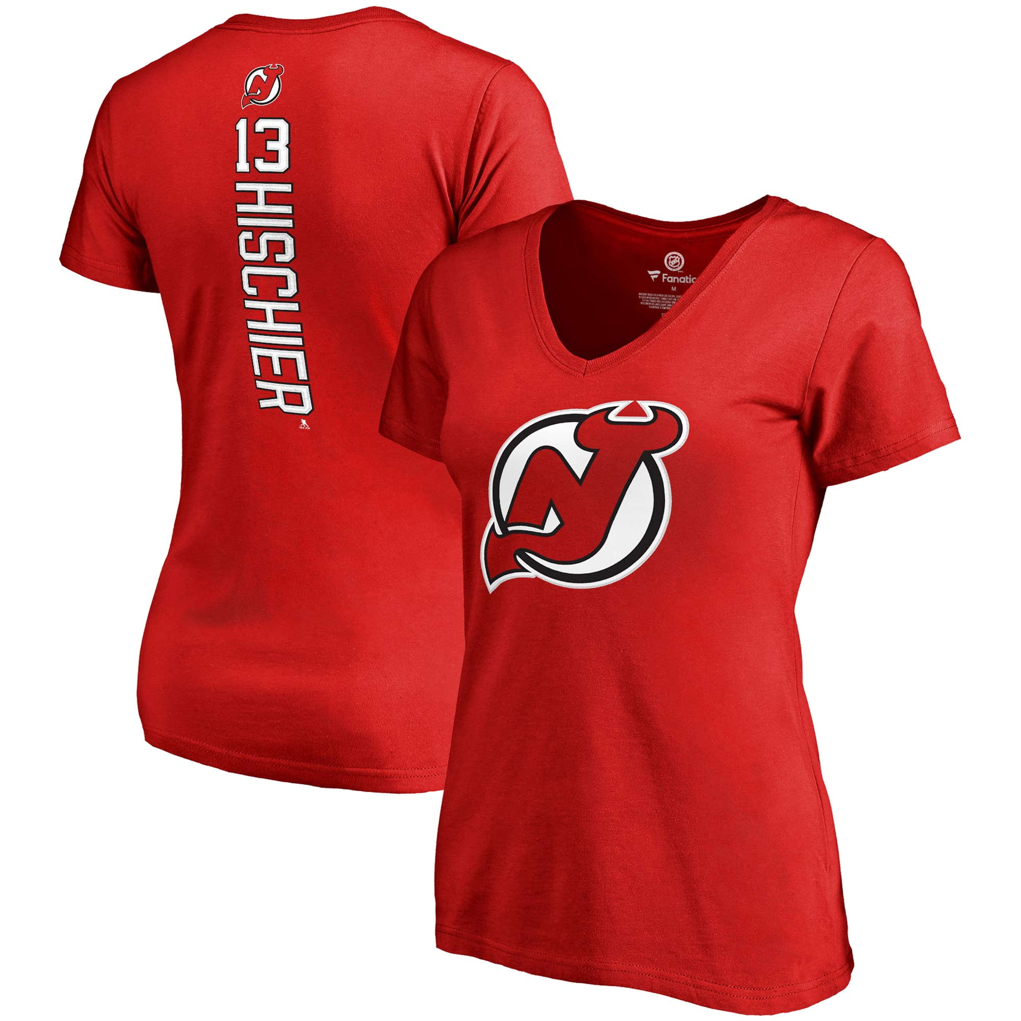 Women's Fanatics Branded Nico Hischier Red New Jersey Devils Plus Size