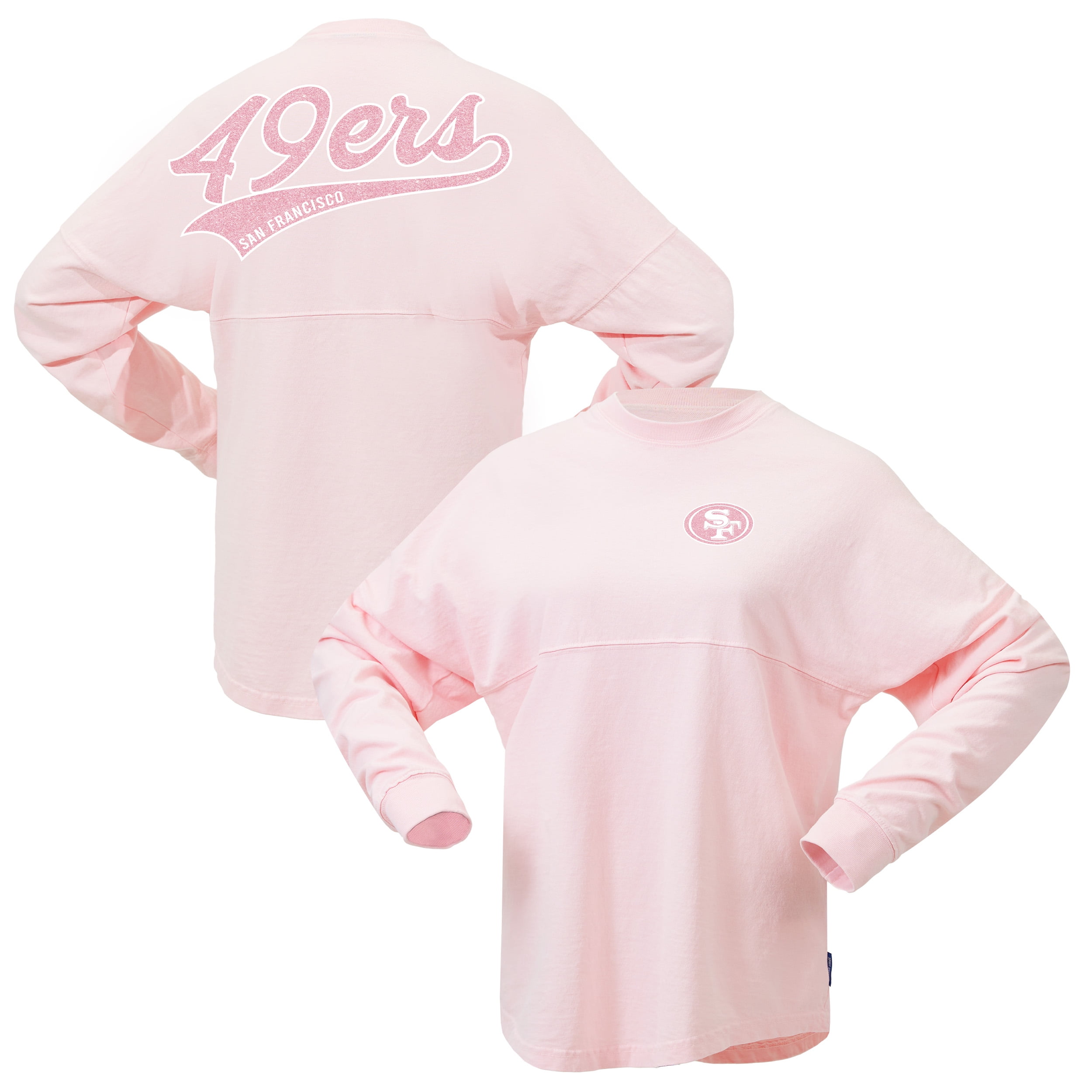 Women's Fanatics Branded Pink San Francisco 49ers Millennial Spirit Jersey  T-Shirt 