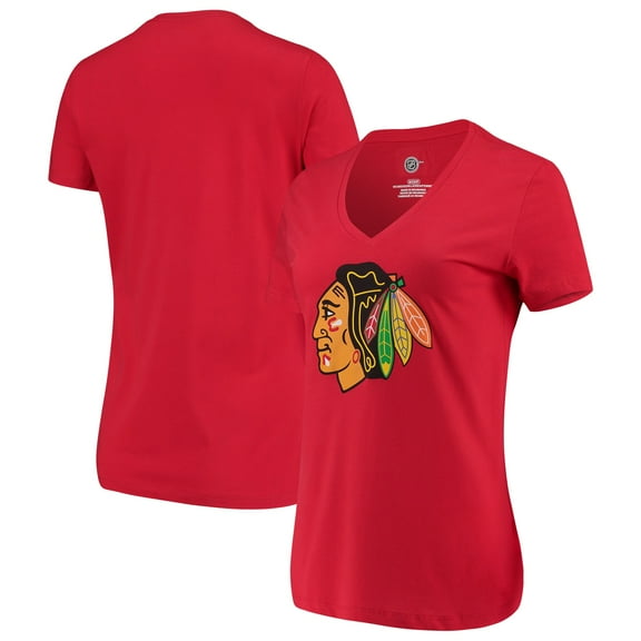 Women's Fanatics Branded Red Chicago Blackhawks Top Ranking V-Neck T-Shirt