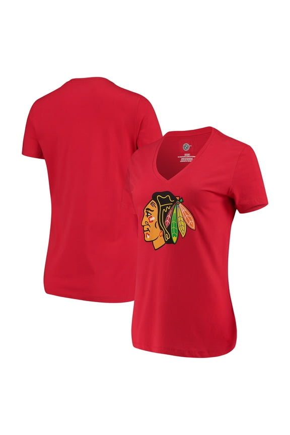 Women's Fanatics Branded Red Chicago Blackhawks Top Ranking V-Neck T-Shirt