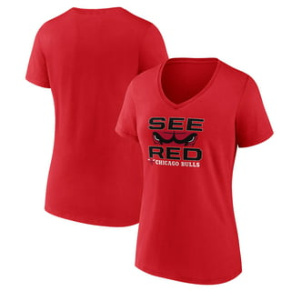 Chicago Bulls Adidas Mens Vintage Cursive Logo Red T Shirt