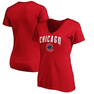 Women's Fanatics Branded Black Chicago Cubs City Pride V-Neck T-Shirt ...