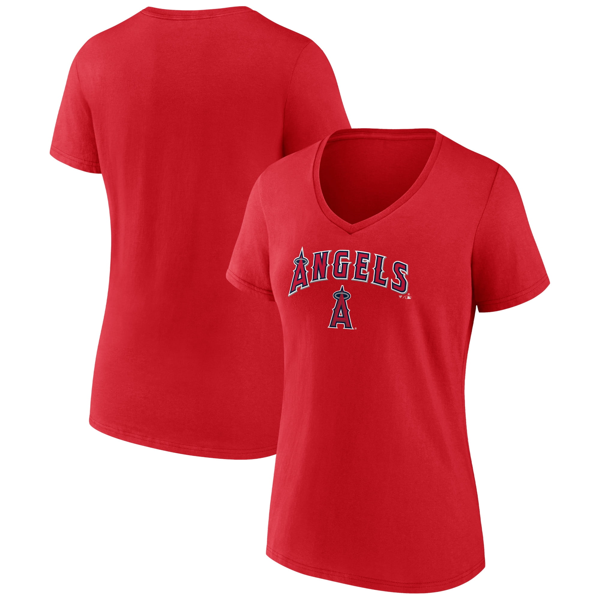 Women's Fanatics Branded Red Atlanta Braves Team Lockup T-Shirt 