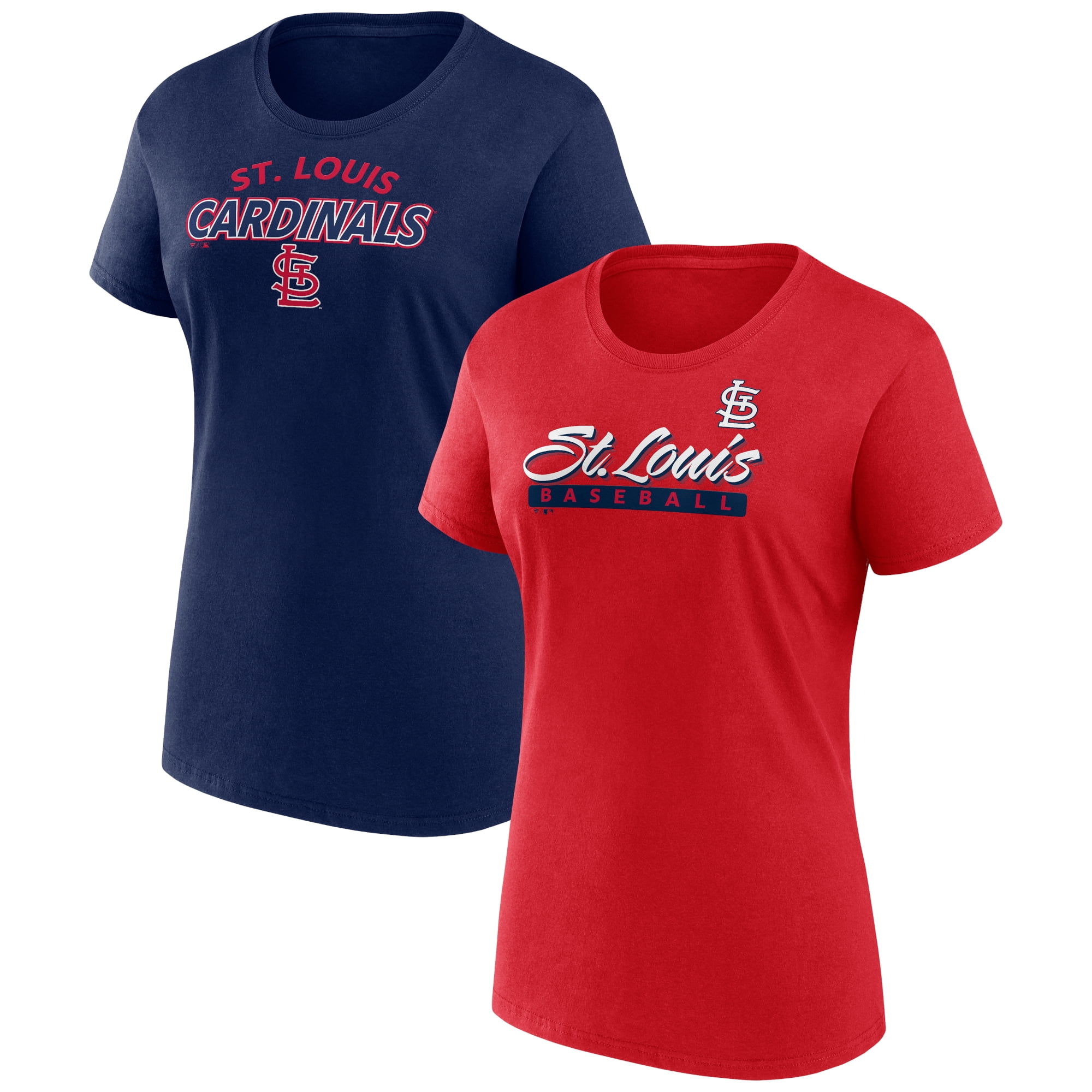Women's Fanatics Red/Navy St. Louis Cardinals Risk TShirt Combo Pack