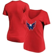 Womens Fanatics Branded Red Washington Capitals Top Ranking V-Neck T-Shirt