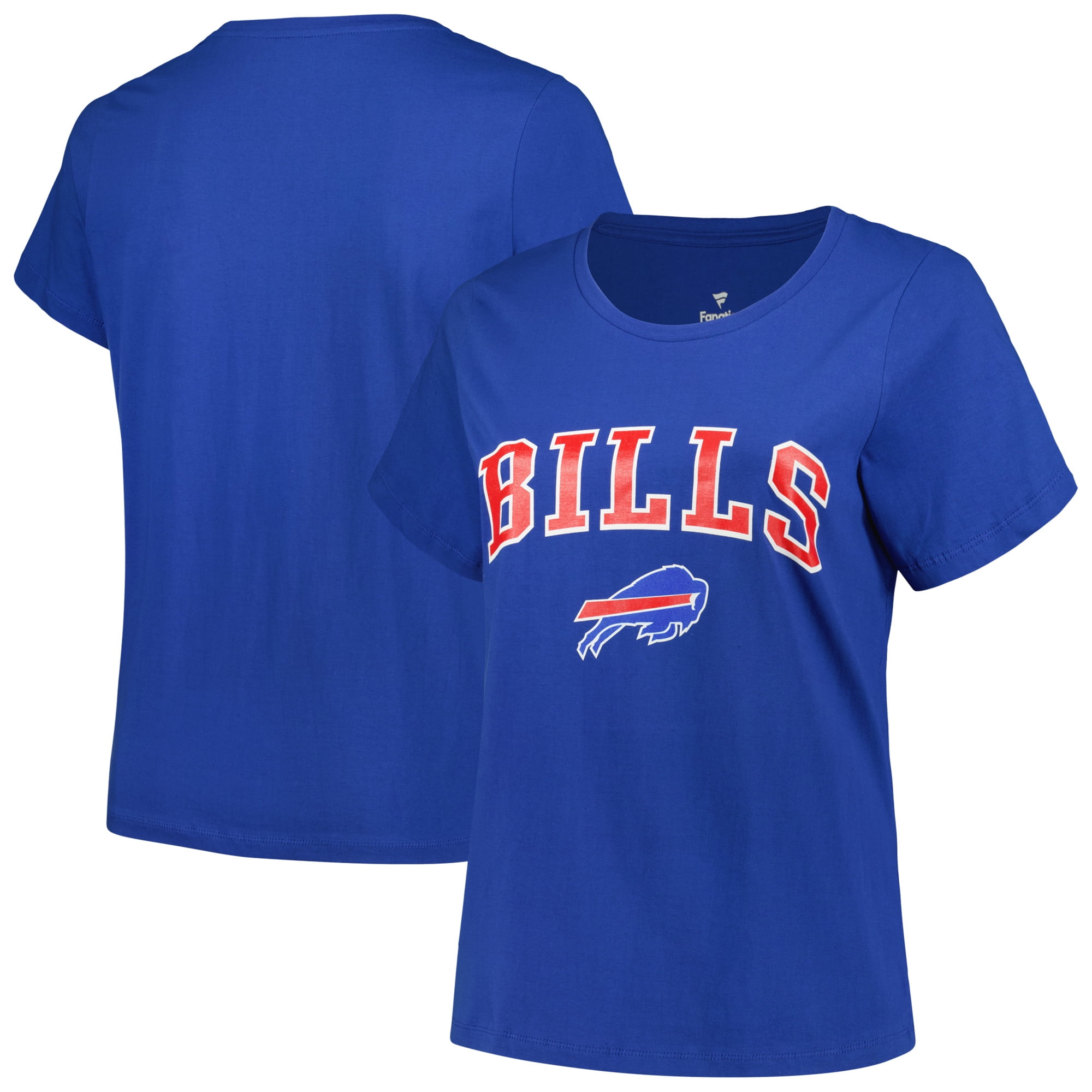 Women's Fanatics Branded Royal Buffalo Bills Plus Size Arch Over Logo T ...