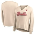 thumbnail image 1 of Women's Fanatics Tan Chicago Bulls Go For It Long Sleeve Notch Neck T-Shirt, 1 of 3