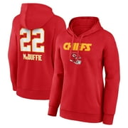 Women's Fanatics Branded Trent McDuffie Red Kansas City Chiefs Wordmark Player Name & Number Pullover Hoodie
