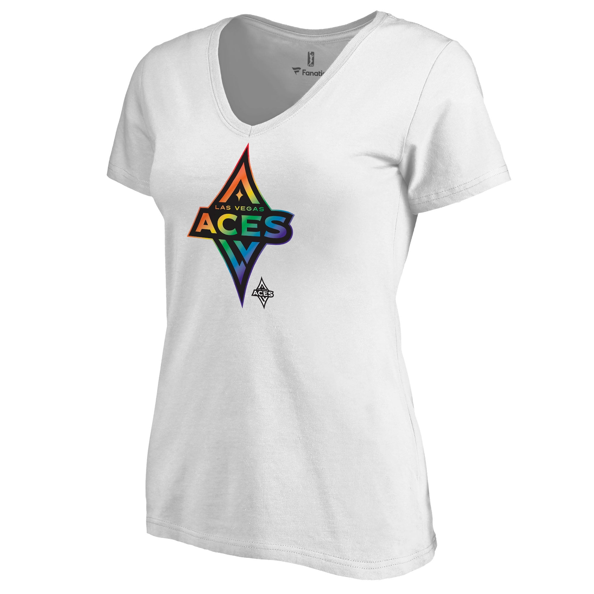 Women's White Las Vegas Aces Team Pride VNeck TShirt