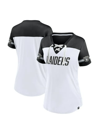 Women's New Era Cream Las Vegas Raiders Split T-Shirt