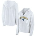 thumbnail image 1 of Women's Fanatics Branded  White West Virginia Mountaineers Striped Notch Neck Pullover Hoodie, 1 of 3