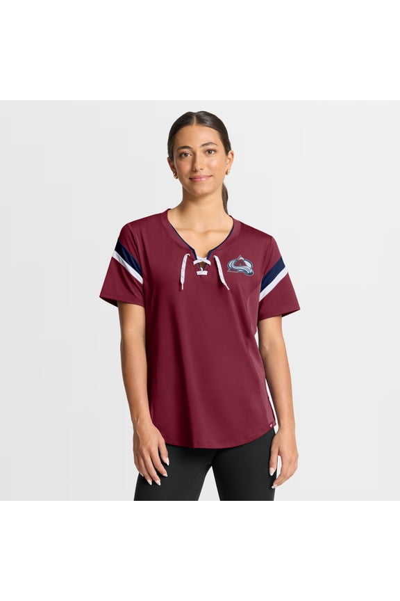 Women's Fanatics Burgundy Colorado Avalanche Offside Athena T-Shirt