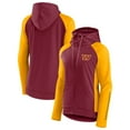 thumbnail image 1 of Women's Fanatics Burgundy/Gold Washington Commanders End Around Lightweight Raglan Full-Zip Hoodie Jacket, 1 of 3