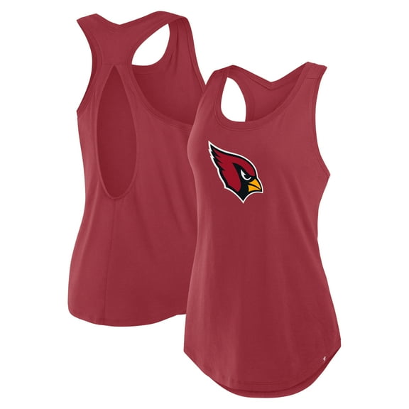 Women's Fanatics Cardinal Arizona Cardinals Iron Fan Tank Top