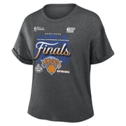Women's Fanatics Charcoal New York Knicks 2026 NBA Eastern Conference Champions Locker Room Tri-Blend T-Shirt