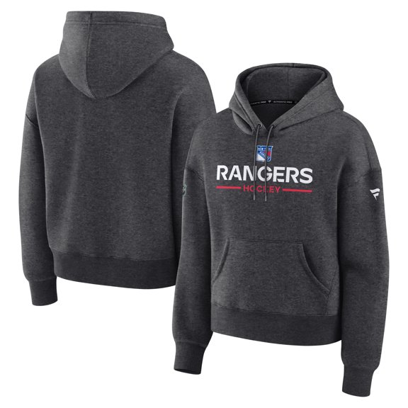 Women's Fanatics Charcoal New York Rangers Authentic Pro Primary Pullover Hoodie