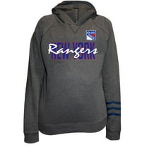 Women's Fanatics Charcoal New York Rangers Plus Size Lightweight Fleece Raglan Pullover Hoodie