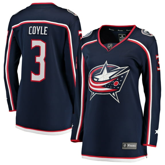 Women's Fanatics Charlie Coyle Navy Columbus Blue Jackets Home Breakaway Jersey