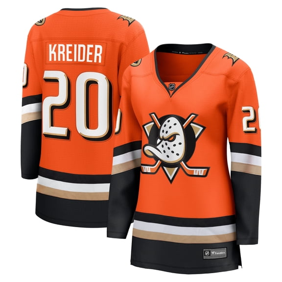 Women's Fanatics Chris Kreider Orange Anaheim Ducks Home Breakaway Player Jersey