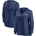 thumbnail image 1 of Women's Fanatics College Navy Seattle Seahawks Jumper V-Neck Pullover Hoodie, 1 of 3