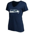 thumbnail image 1 of Women's Fanatics College Navy Seattle Seahawks Plus Size V-Neck T-Shirt, 1 of 1