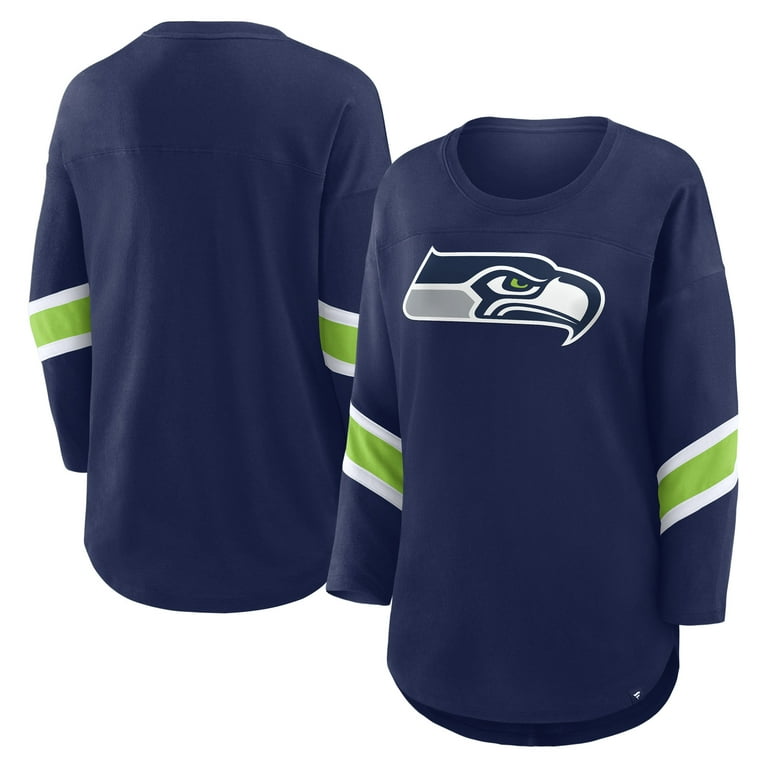 Women's Fanatics College Navy Seattle Seahawks Redzone 3/4-Sleeve