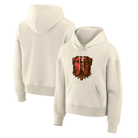 Women's Fanatics Cream Cleveland Browns Dove Legacy Pullover Hoodie