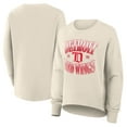 thumbnail image 1 of Women's Fanatics Cream Detroit Red Wings Oversized Vintage Slice Pullover Sweatshirt, 1 of 3