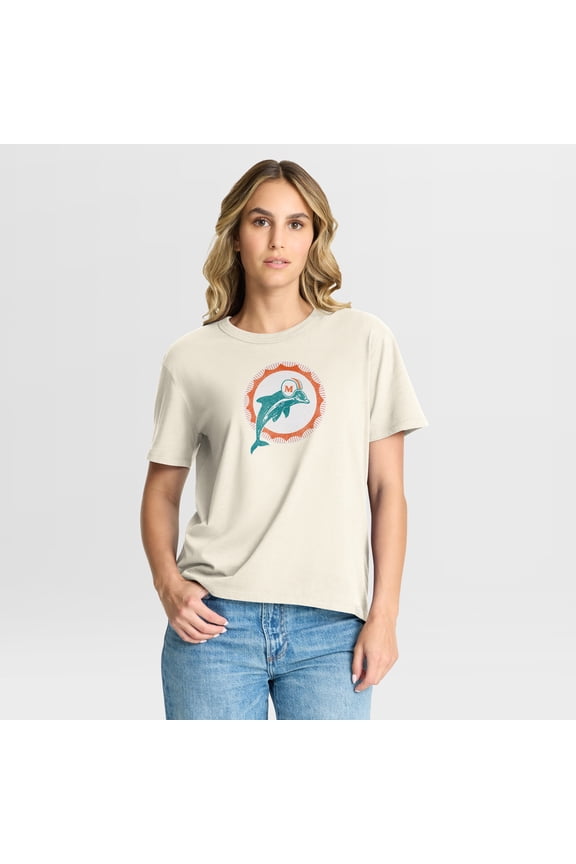 Women's Fanatics Cream Miami Dolphins Dove Legacy T-Shirt