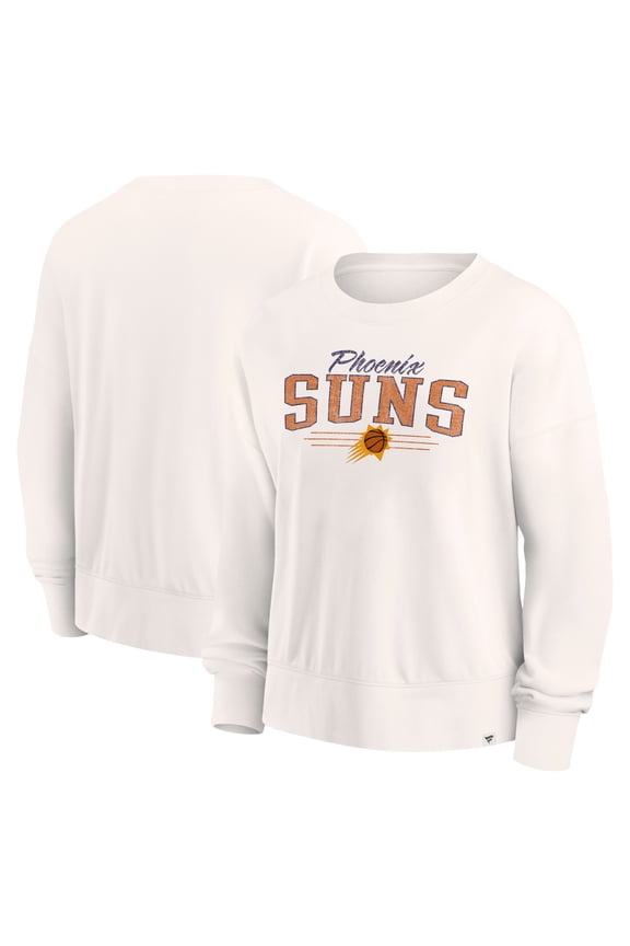 Women's Fanatics Cream Phoenix Suns Close the Game Pullover Sweatshirt