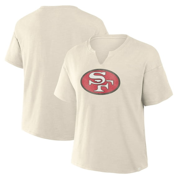 Women's Fanatics Cream San Francisco 49ers Trick Play Slub Boxy T-Shirt